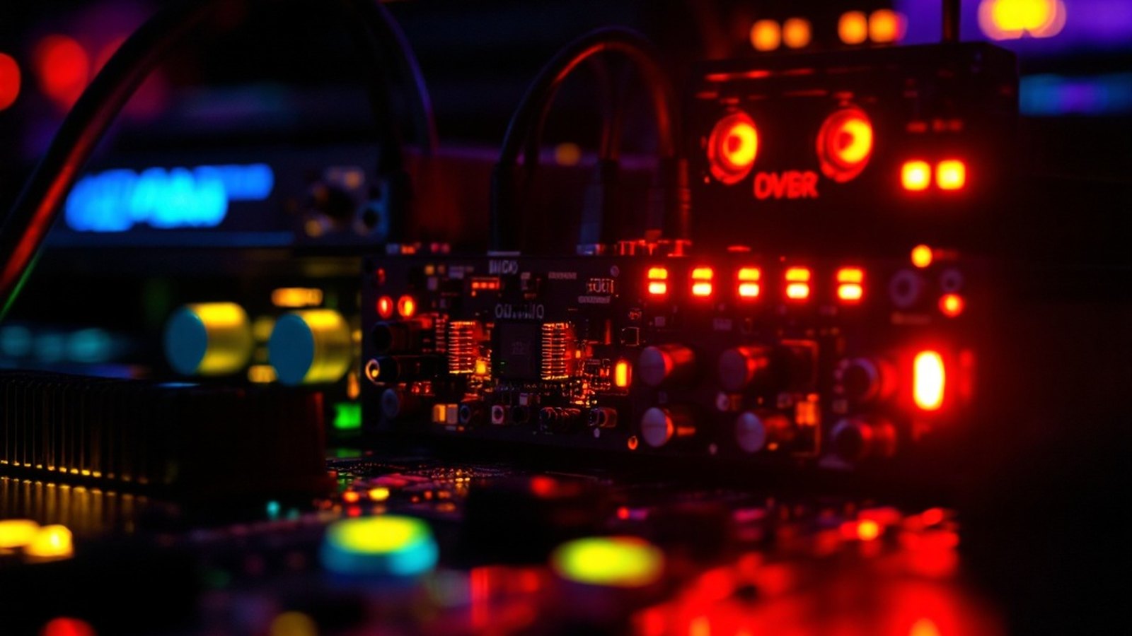 A modern motherboard's onboard audio section